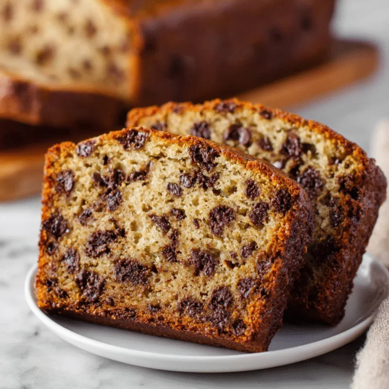 Chocolate Chip Banana Bread – The Ultimate Moist, Bakery-Style Loaf