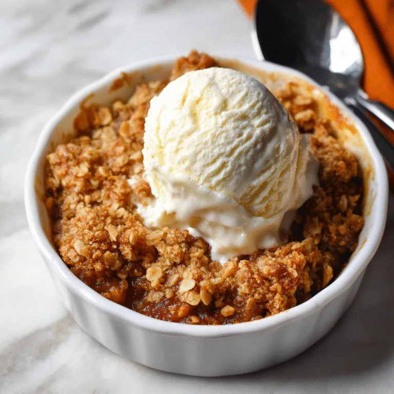 Pumpkin Crisp – The Easiest Fall Dessert with Cinnamon Streusel Topping