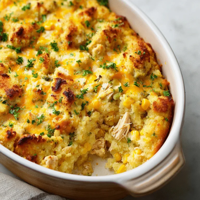 Chicken and Cornbread Casserole – The Coziest Southern-Inspired Comfort Food