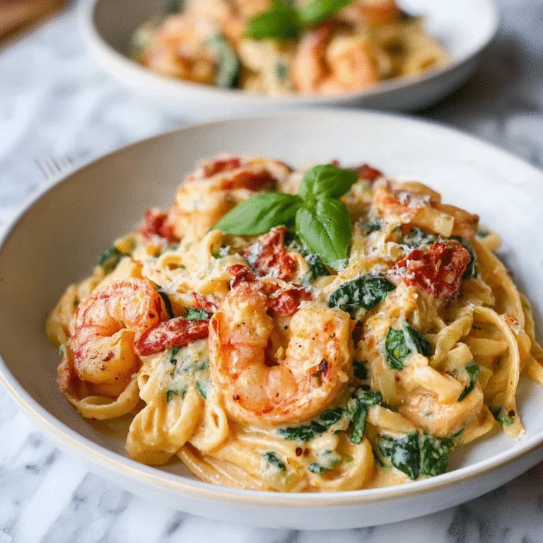 Creamy Tuscan Shrimp Linguine: A Restaurant-Style Italian Pasta You Can Make at Home