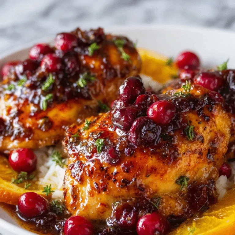 Cranberry Orange Chicken: Sweet, Tangy, and Perfect for Any Occasion