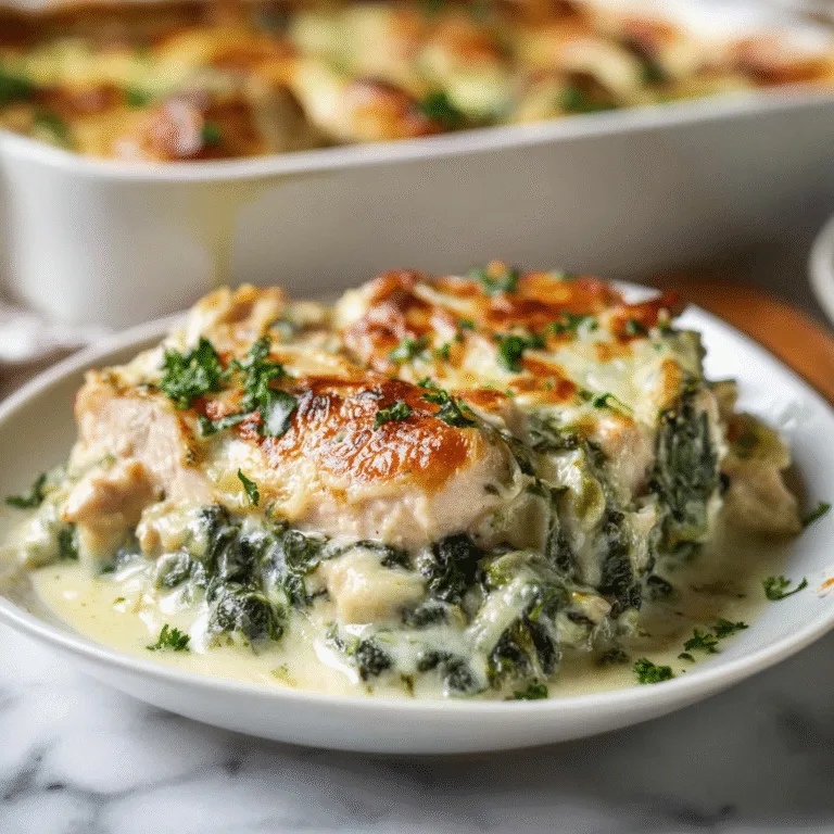 Creamy Chicken and Spinach Casserole with Cream Cheese – The Ultimate Comforting, Cheesy Family Dinner