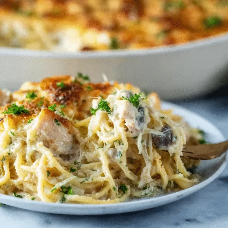 The Best Chicken Tetrazzini – Ultra-Creamy, Cheesy, Comforting Perfection