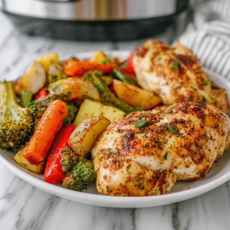 Air Fryer Chicken Breast and Vegetables – A Healthy, Flavorful One-Basket Meal Ready in Minutes