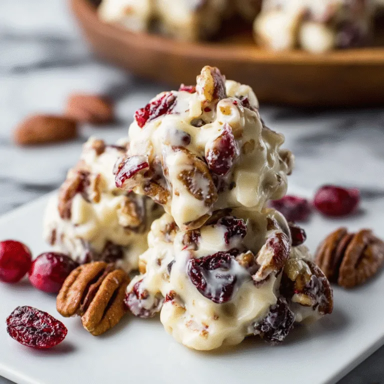 White Chocolate Cranberry Pecan Clusters: The Easiest No-Bake Holiday Treat Everyone Loves