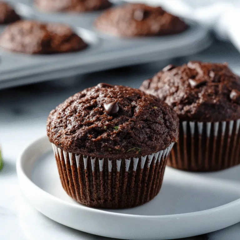 Chocolate Zucchini Muffins — Moist, Rich, and Sneakily Nutritious
