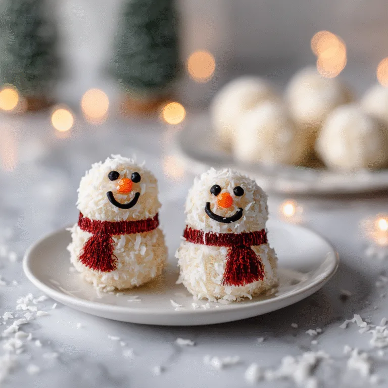 Easy Coconut Snowman Truffles for Holiday Treats