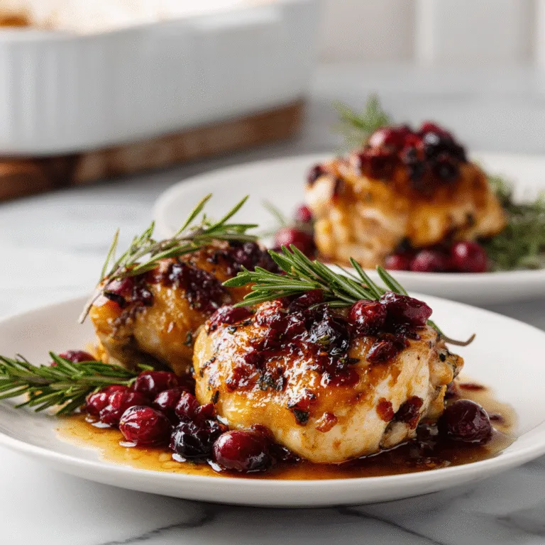 Baked Cranberry Rosemary Chicken: The Ultimate Festive One-Pan Dinner