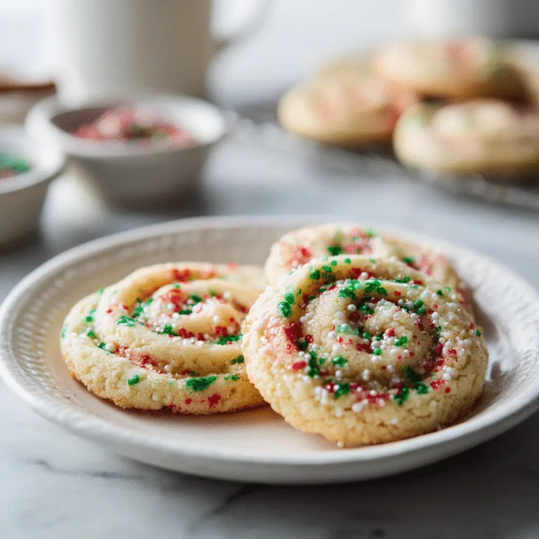 Easy Swirled Christmas Cookies with Festive Sprinkles – A Holiday Baking Favorite