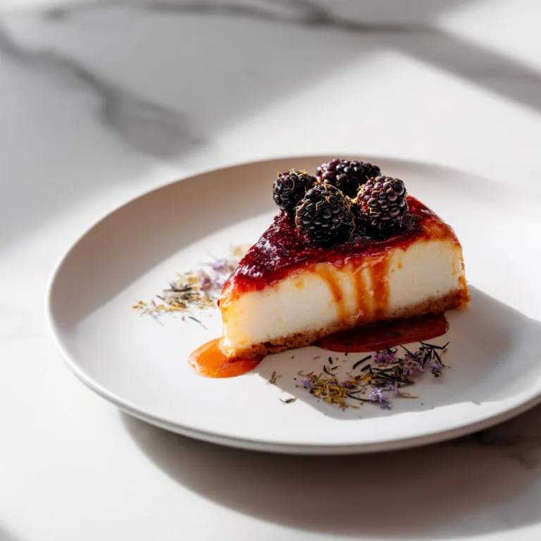 Mulberry & Earl Grey Cheesecake: An Elegant Dessert with Floral Depth