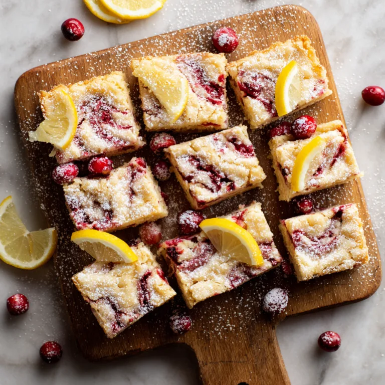 Easy Cranberry Lemon Bars with Tangy Fresh Citrus