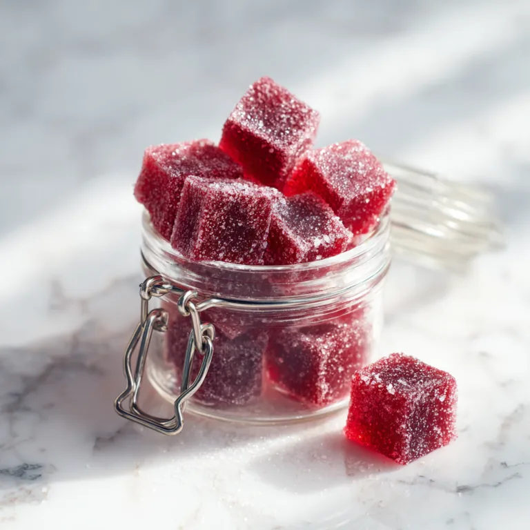 Homemade Festive Cranberry Jelly Candy: A Sparkling Holiday Sweet