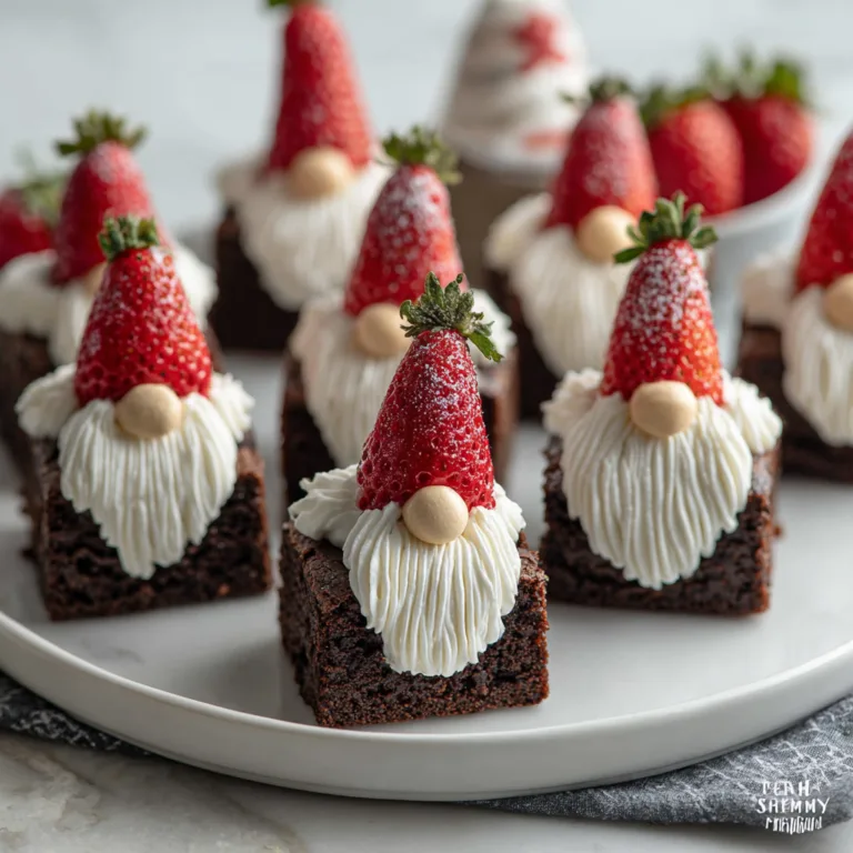 Adorable Brownie Bite Gnomes with Strawberries and Frosting: The Cutest Dessert You’ll Ever Make