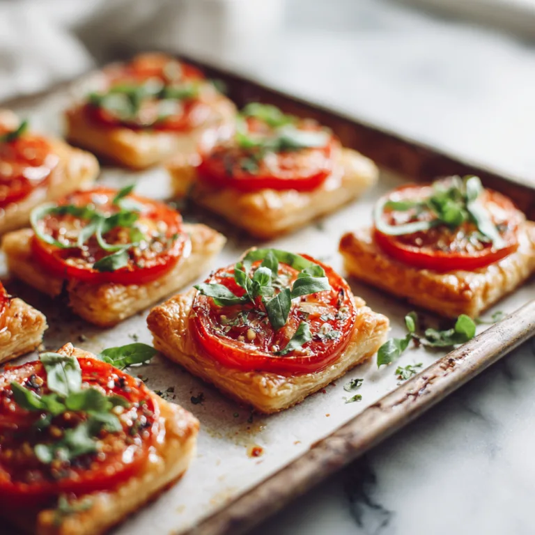 Easy Tomato Tartlets with Puff Pastry for Quick Dinner