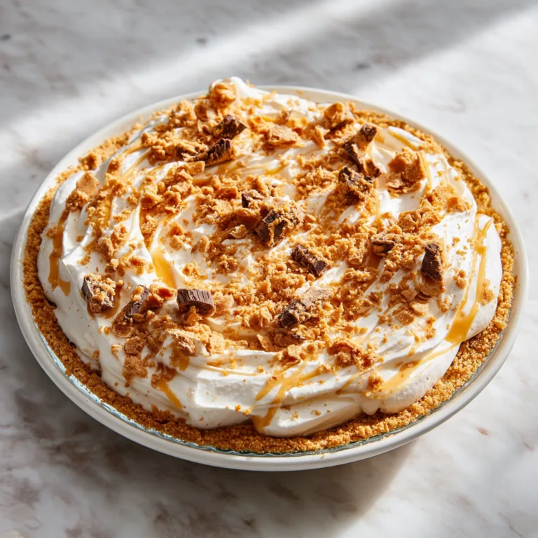 Butterfinger Pie with Peanut Butter: The Ultimate No-Bake Candy Bar Dessert