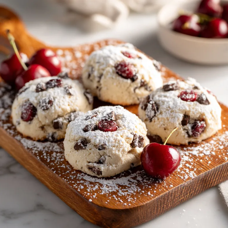 Easy Maraschino Cherry Chocolate Chip Shortbread Cookies