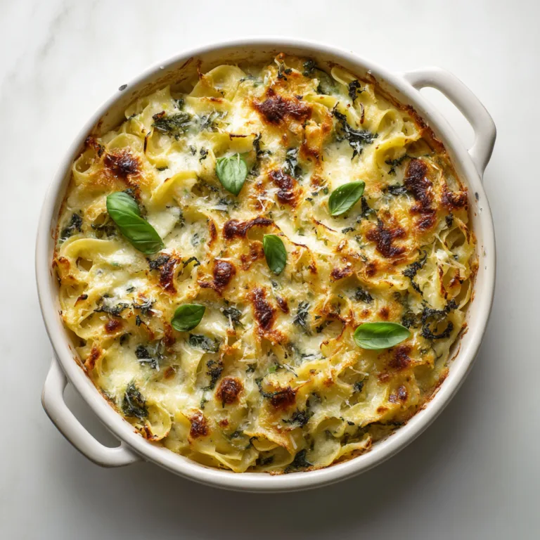 Golden Creamy Spinach Pasta Bake: Comfort Food with a Golden Touch