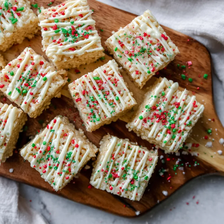 White Chocolate Rice Crispy Treats: A Festive No-Bake Holiday Classic