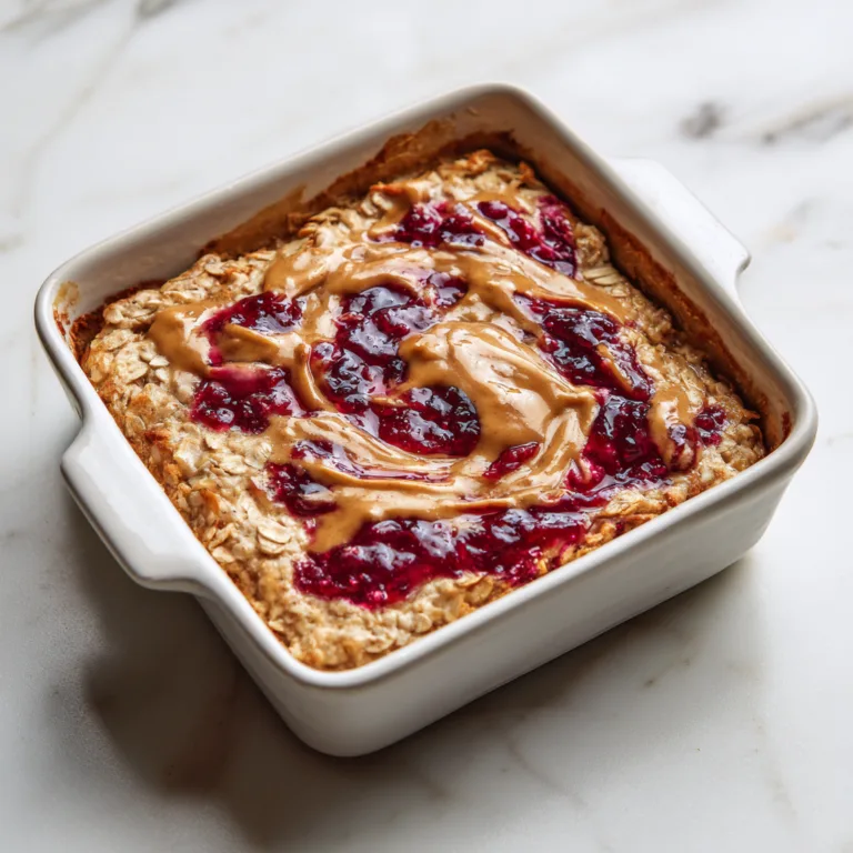 Easy Peanut Butter and Jelly Baked Oatmeal Recipe (Family-Favorite Comfort Breakfast)