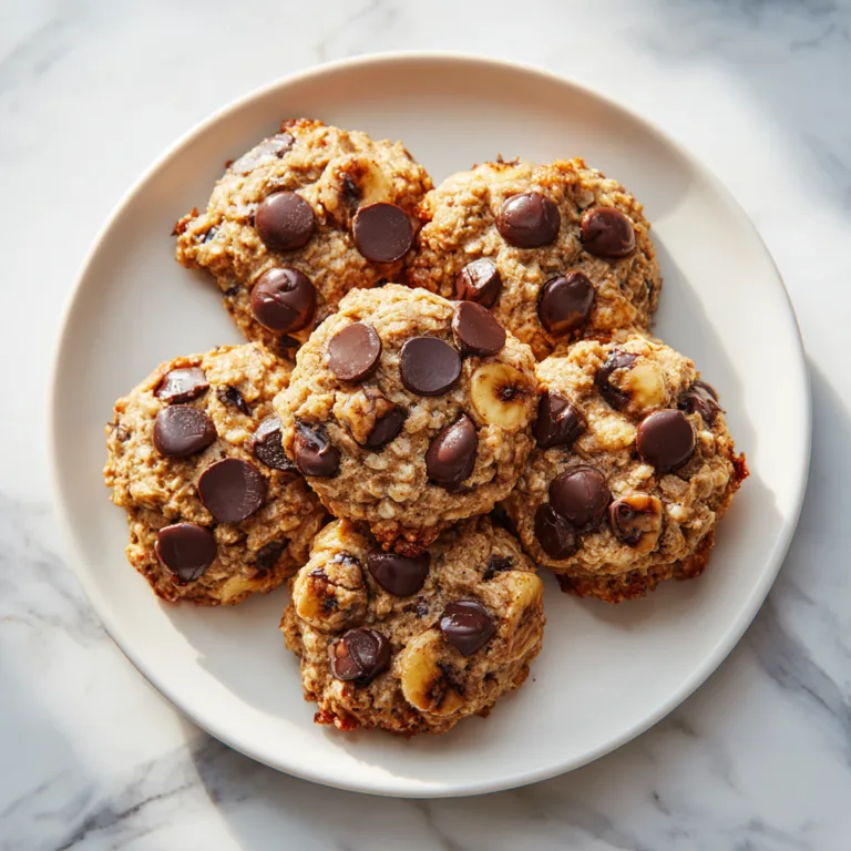 Easy Healthy Breakfast Cookies with Bananas and Chocolate Chips