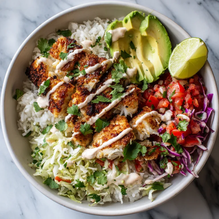Easy Fish Taco Bowl with Spicy Lime Mayo: A Fresh, Flavor-Packed Dinner You’ll Make on Repeat