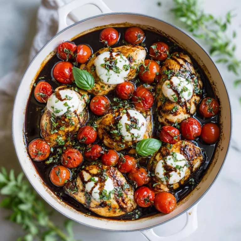 Easy Balsamic Glazed Caprese Chicken Recipe for Dinner