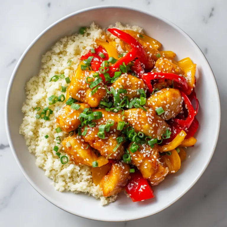 Easy Orange Chicken Stir Fry with Coconut Cauliflower Rice