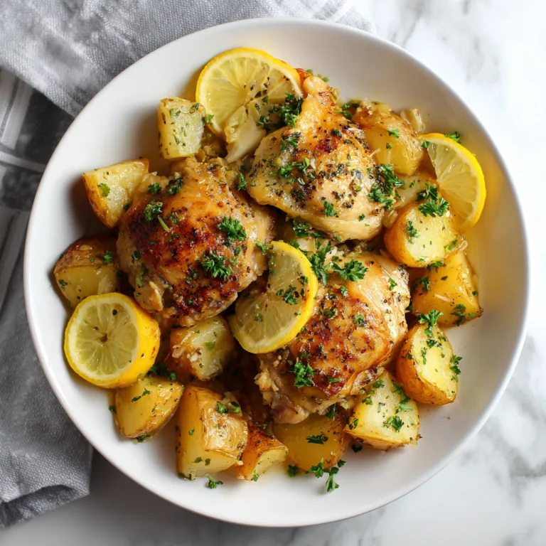 Easy Lemon Garlic Chicken and Potatoes Sheet Pan Dinner