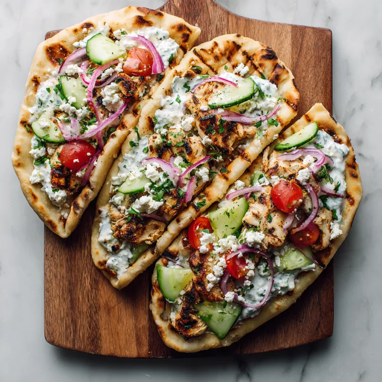Loaded Grilled Chicken Greek Pita Flatbreads: A Mediterranean Weeknight Favorite