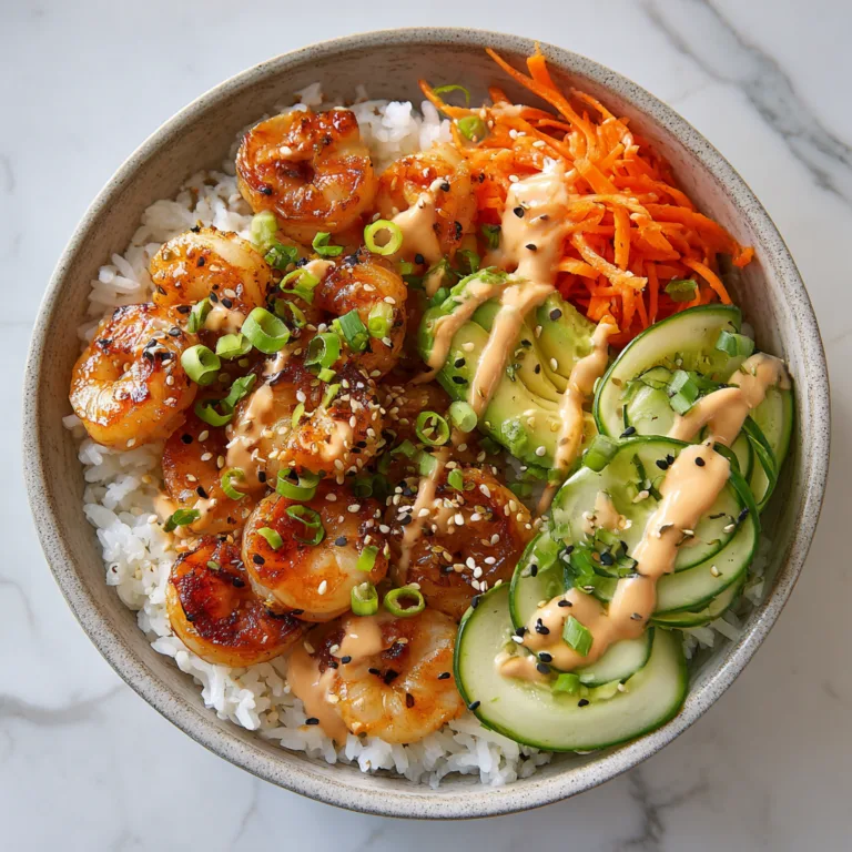 Spicy Shrimp Rice Bowls with Sesame and Sriracha Sauce – A Bold, Flavor-Packed Weeknight Favorite