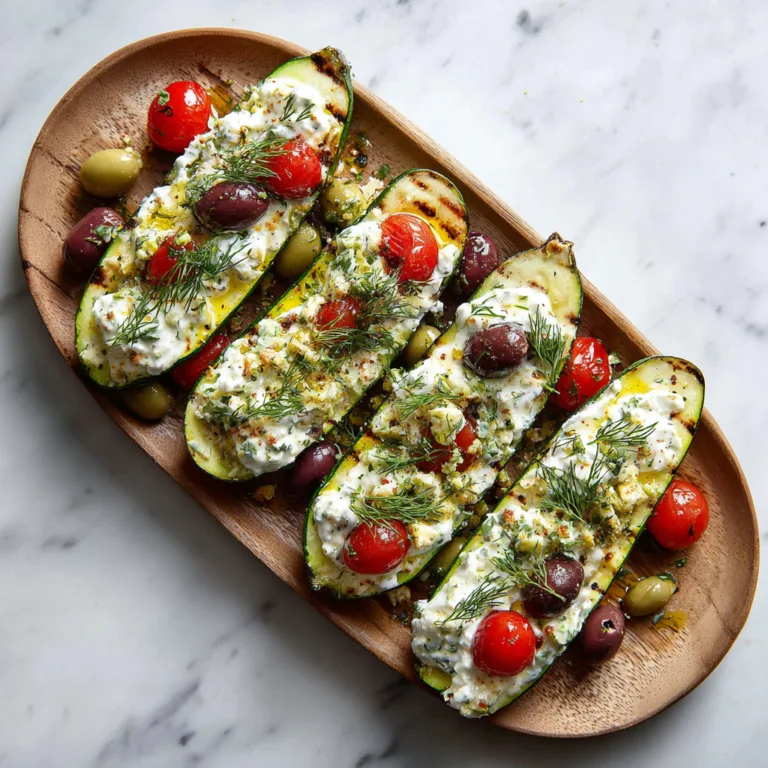 Loaded Greek Grilled Zucchini Boats: A Mediterranean Summer Favorite