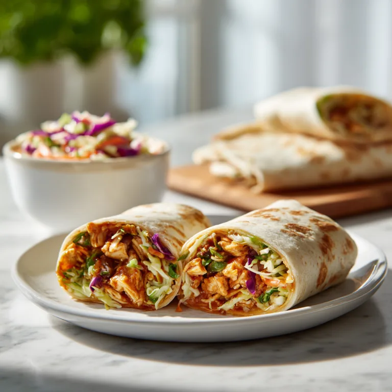 BBQ Chicken Slaw Wraps: A Flavor-Packed Weeknight Favorite with Backyard BBQ Vibes