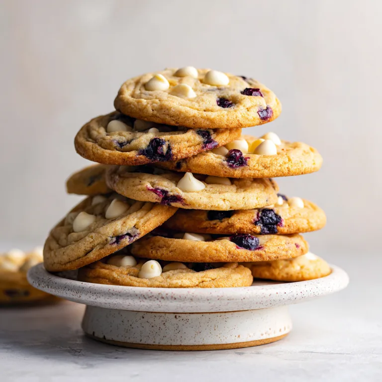 Blueberry White Chocolate Chip Cookies: A Bakery-Style Treat Bursting with Sweetness