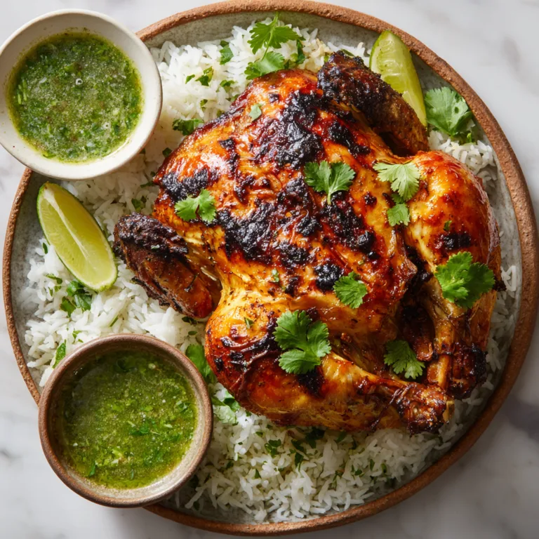 THE BEST Peruvian Chicken with Aji Verde & Cilantro-Lime Rice