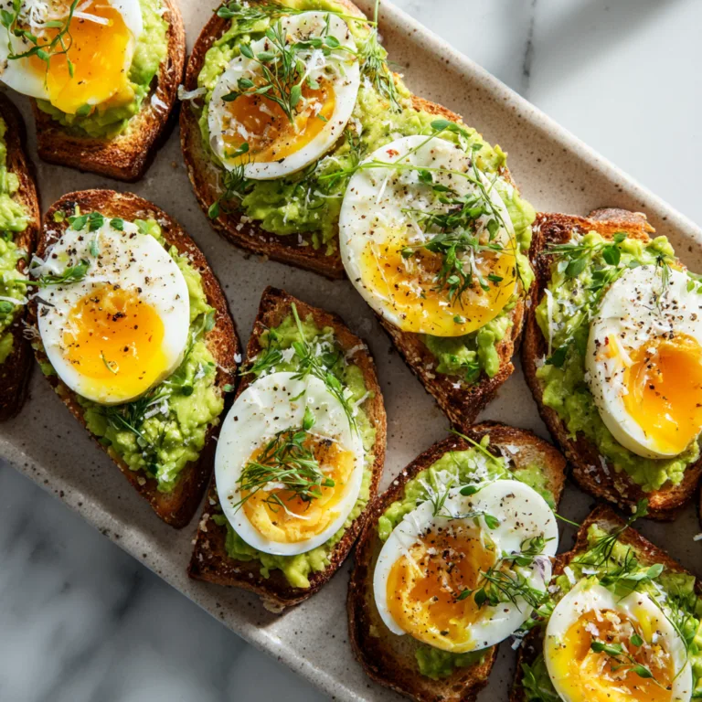 Perfect Avocado Toast with Jammy Eggs & Herbs: Creamy, Golden, Brunch-Worthy Bliss
