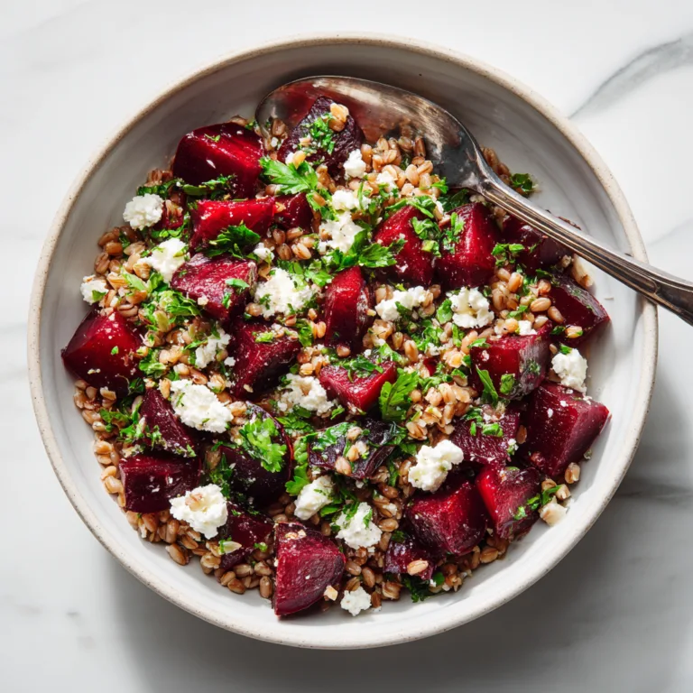 Warm Roasted Beet & Farro Salad: Hearty, Earthy, and Comfortingly Fresh
