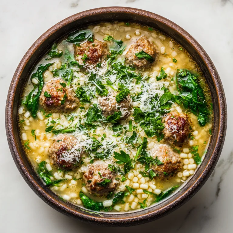 Italian Wedding Soup: A Cozy Italian Classic with Tender Meatballs and Greens