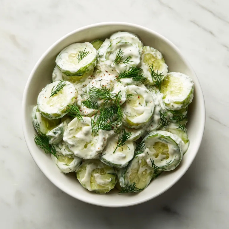 Creamy Cucumber Salad: Refreshing, Tangy, and Perfectly Crisp