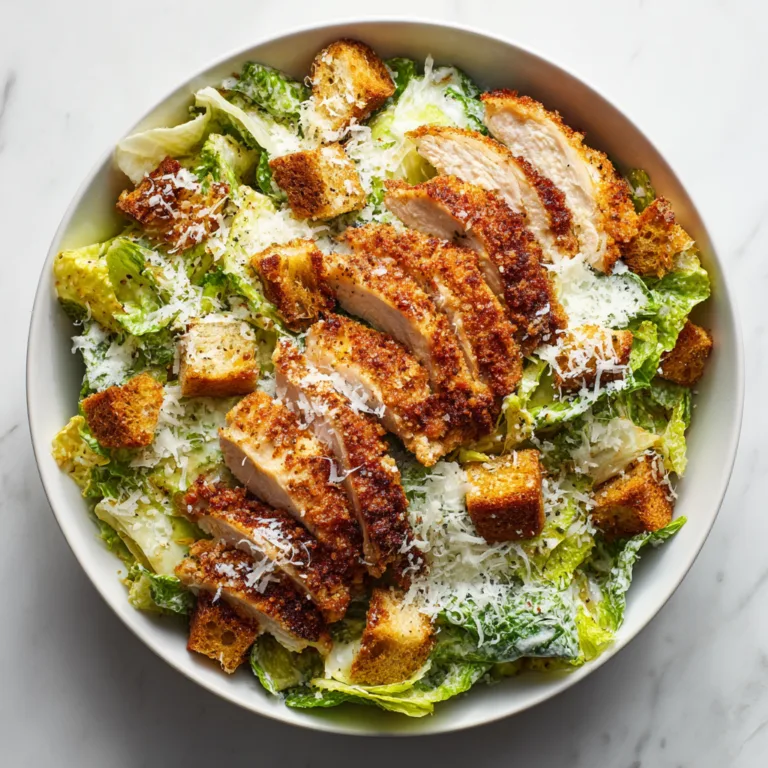 Crispy Chicken Caesar Salad: Restaurant-Style Crunch with Homemade Creamy Dressing