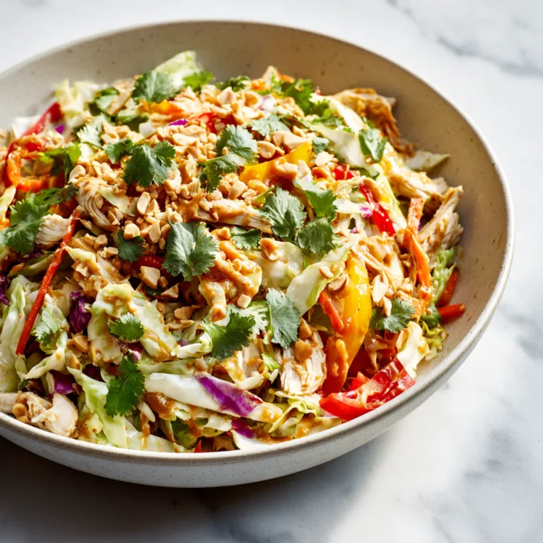 Easy Asian Chicken Crunch Salad with Peanut Dressing: Crunchy Chicken Salad