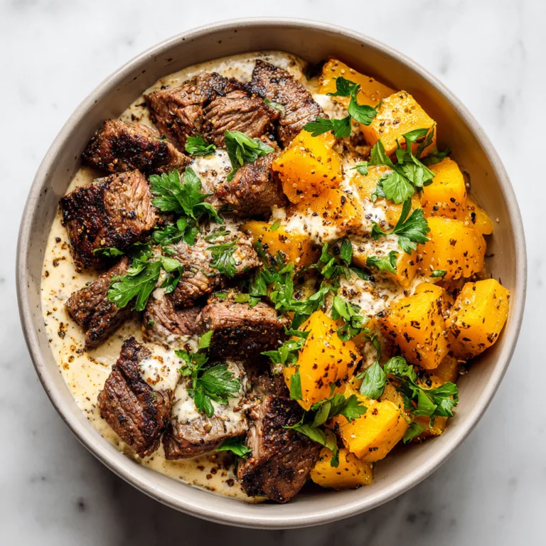 Creamy Garlic Steak & Squash Bowls: Comfort Meets Healthy Eating