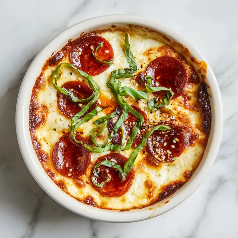 Hot Honey & Basil Pepperoni Pizza Dip