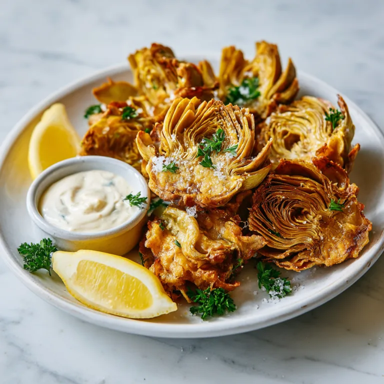 Crispy Fried Artichoke Hearts with Lemon Garlic Aioli: A Golden, Crunchy Mediterranean-Inspired Appetizer