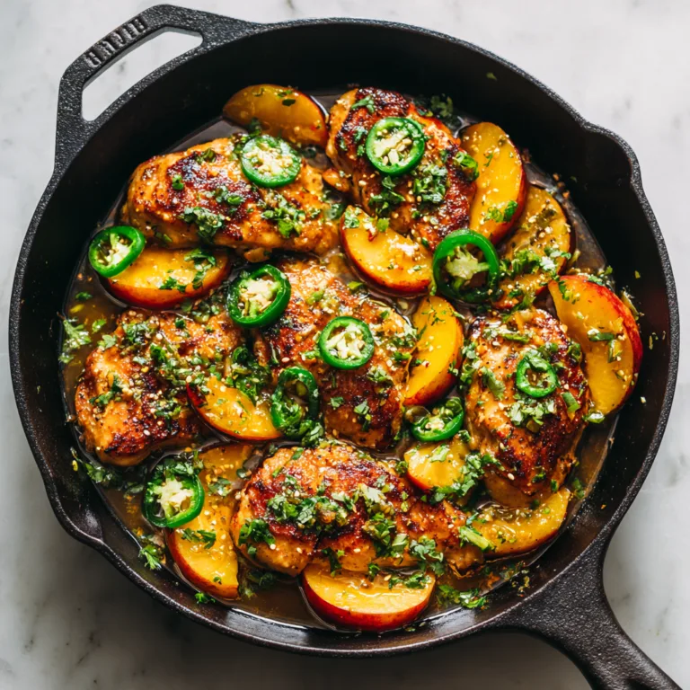 Jalapeño Peach Chicken: Sweet Heat Meets Juicy Perfection