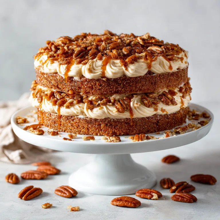 Pecan Pie Cake: A Decadent Southern-Inspired Dessert Loaded with Caramelized Pecans