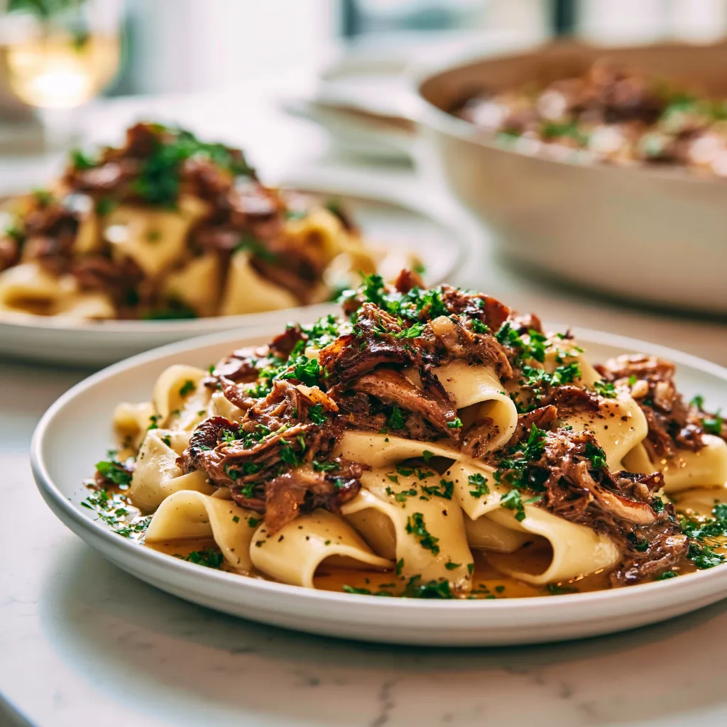 An example of the porcini ragu serving when done according to the recipe