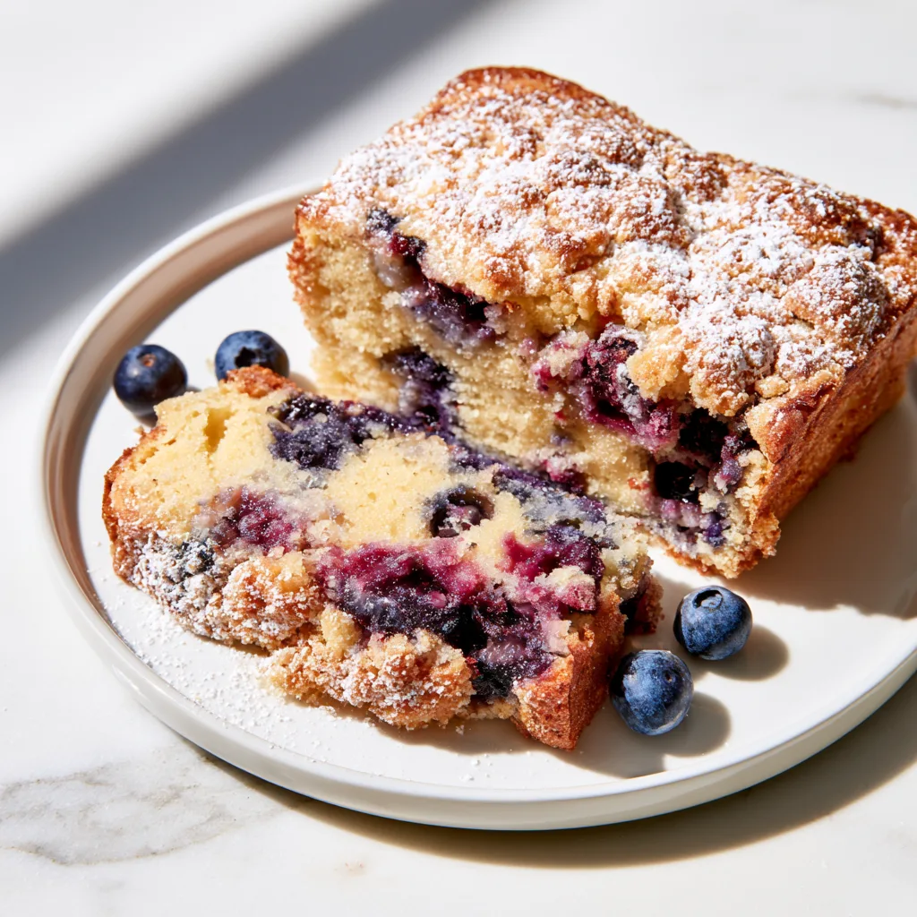 One Bowl Blueberry Buckle: Easy Blueberry Coffee Cake