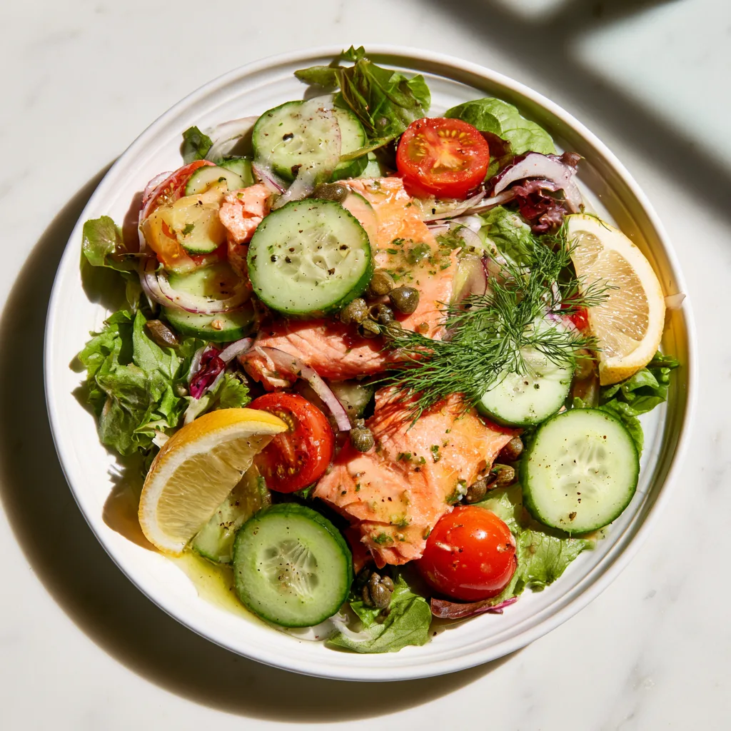 10-Minute Salmon Salad with Capers and Lemon