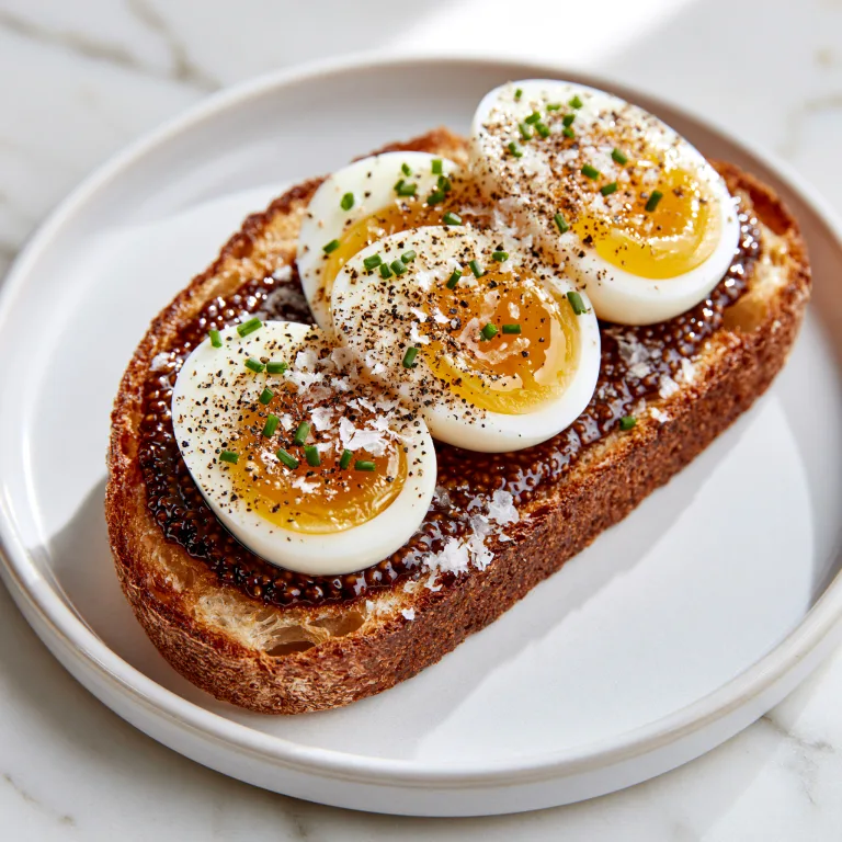 A hero shot of vegemite with eggs. Perfect example of how delicious breakfast looks like when done according to this recipe.