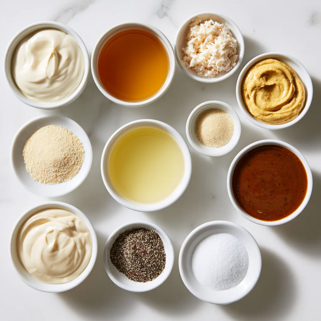 All the ingredients needed to make Alabama White BBQ sauce